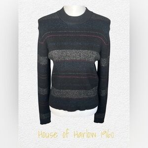 House of Harlow 1960 | Metallic Striped Knit Sweater